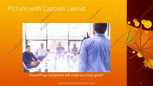 Picture with Caption presentation slide layout