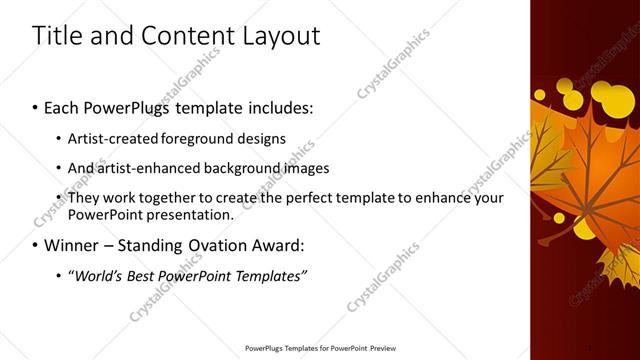 Title and Content presentation slide layout