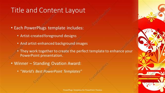 Title and Content presentation slide layout