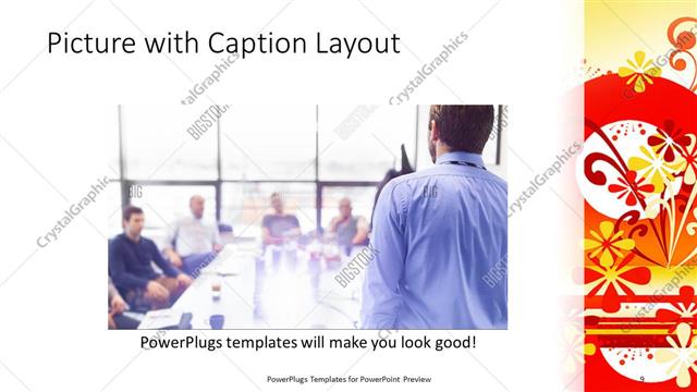 Picture with Caption presentation slide layout