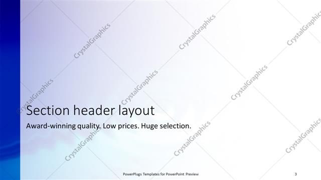 Section Header presentation slide layout