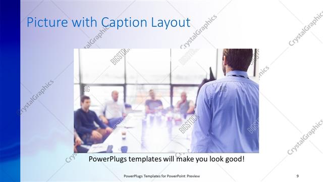 Picture with Caption presentation slide layout