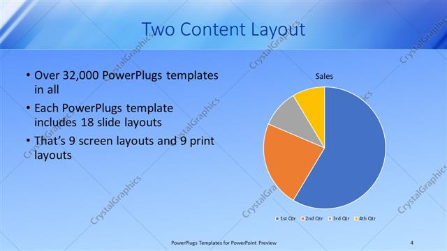 Two Content presentation slide layout
