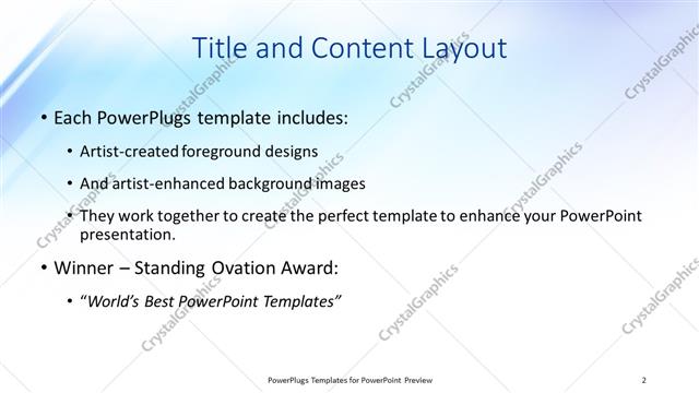 Title and Content presentation slide layout