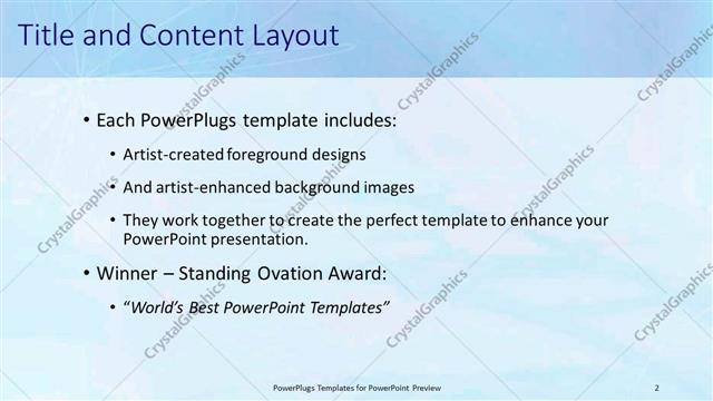 Title and Content presentation slide layout