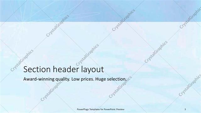 Section Header presentation slide layout