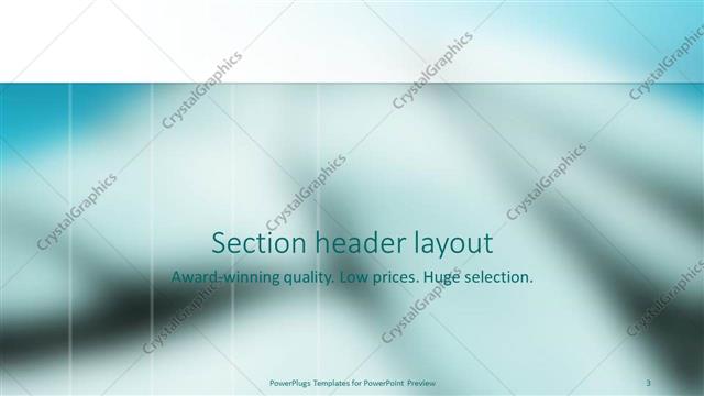 Section Header presentation slide layout