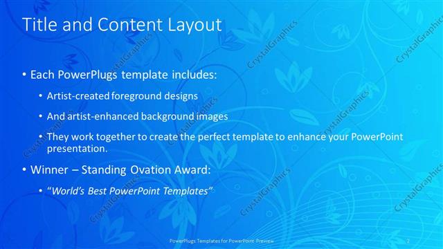 Title and Content presentation slide layout
