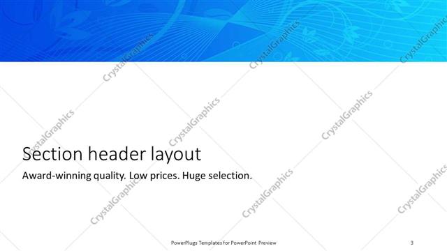 Section Header presentation slide layout