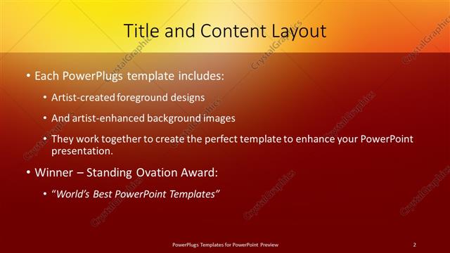 Title and Content presentation slide layout