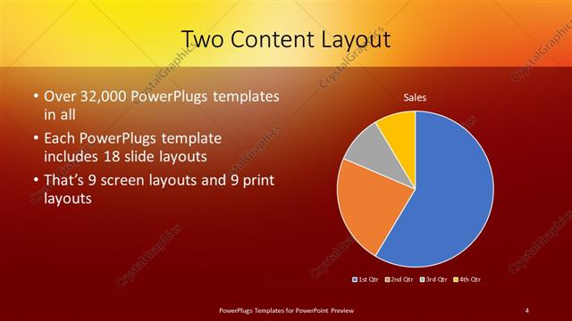Two Content presentation slide layout