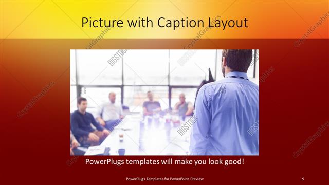 Picture with Caption presentation slide layout
