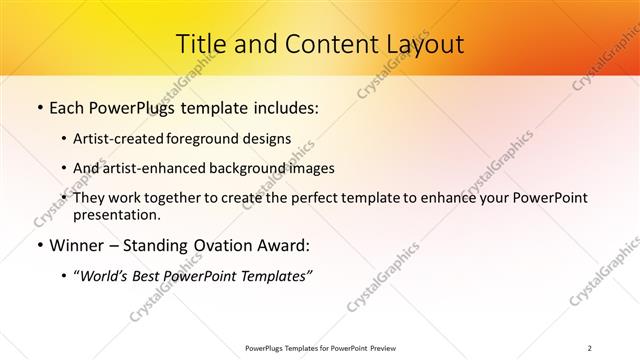 Title and Content presentation slide layout