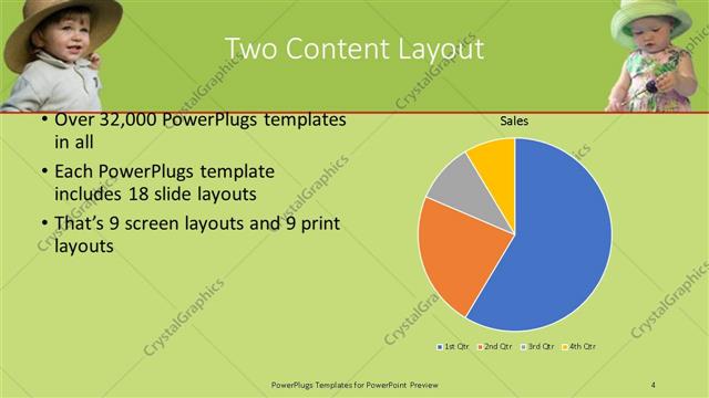 Two Content presentation slide layout