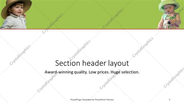 Section Header presentation slide layout