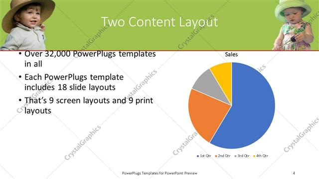 Two Content presentation slide layout