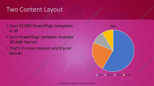 Two Content presentation slide layout