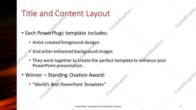 Title and Content presentation slide layout