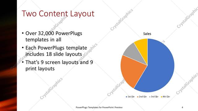 Two Content presentation slide layout