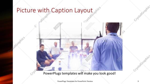 Picture with Caption presentation slide layout