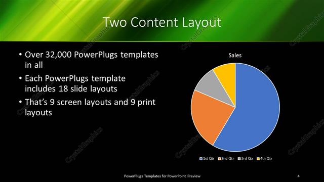 Two Content presentation slide layout