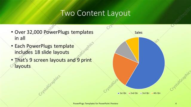 Two Content presentation slide layout