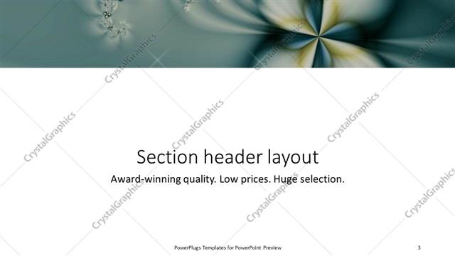 Section Header presentation slide layout