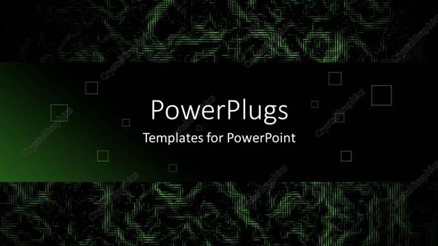  Presentation with abstract green - Abstract background with digital imprints in green