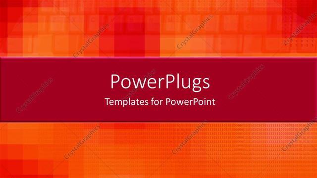  Presentation with abstract red - Abstract background of digits forming colored pattern