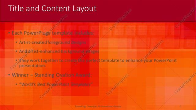 Title and Content presentation slide layout