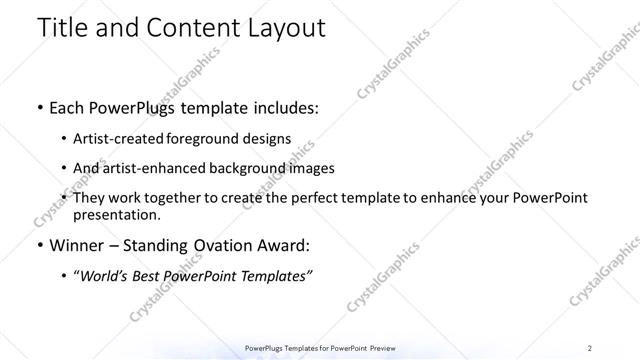Title and Content presentation slide layout