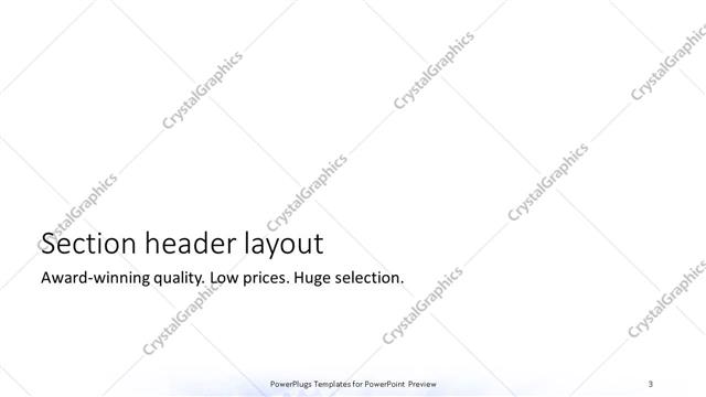 Section Header presentation slide layout