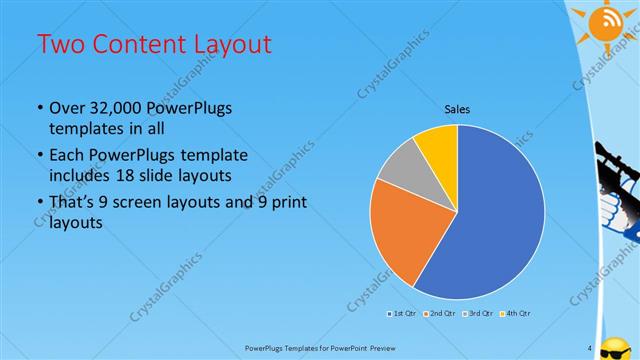 Two Content presentation slide layout