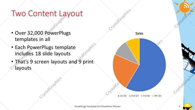 Two Content presentation slide layout