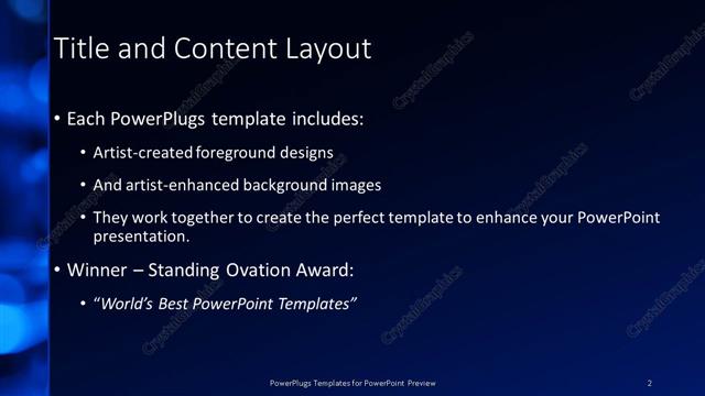 Title and Content presentation slide layout