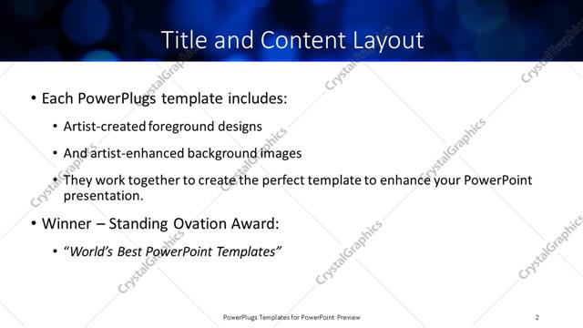 Title and Content presentation slide layout