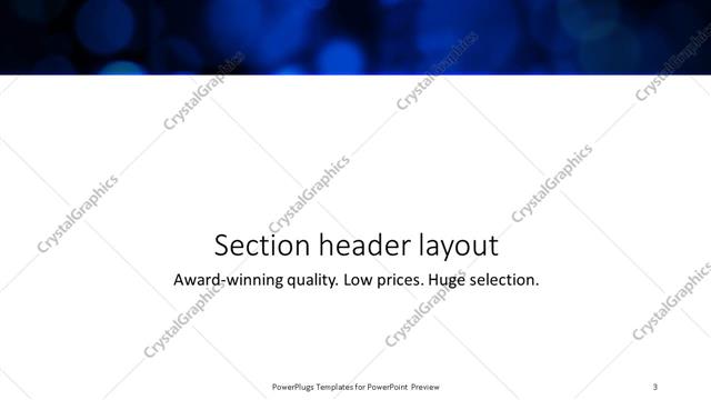 Section Header presentation slide layout
