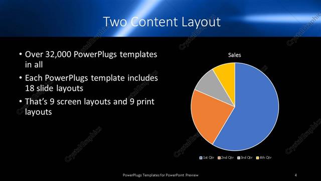 Two Content presentation slide layout