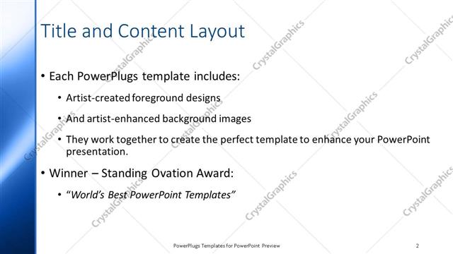 Title and Content presentation slide layout