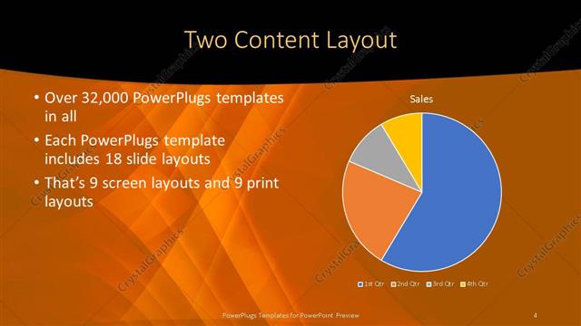 Two Content presentation slide layout