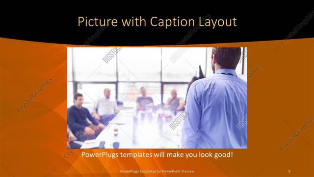 Picture with Caption presentation slide layout
