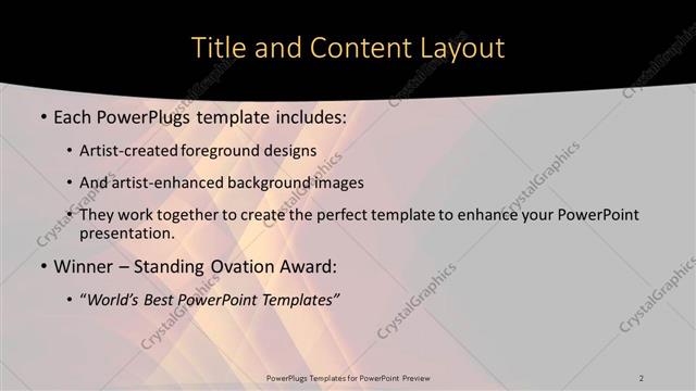 Title and Content presentation slide layout