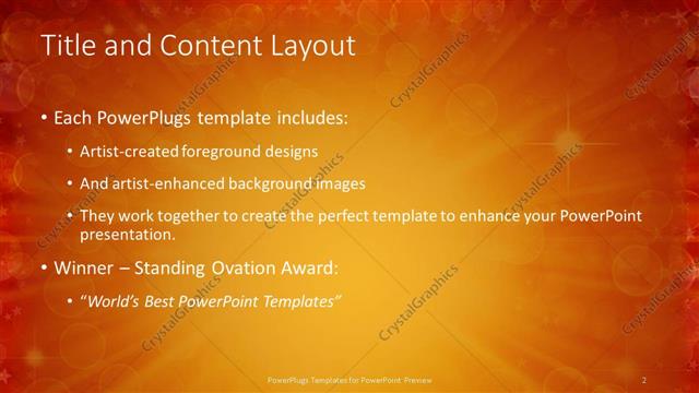 Title and Content presentation slide layout