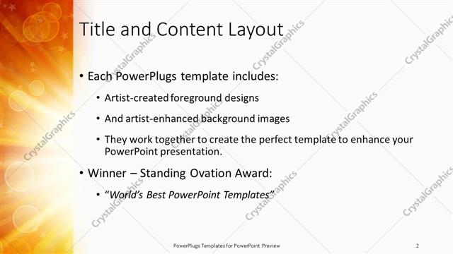 Title and Content presentation slide layout