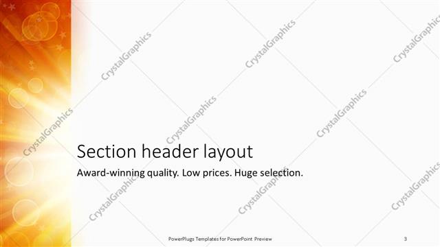 Section Header presentation slide layout