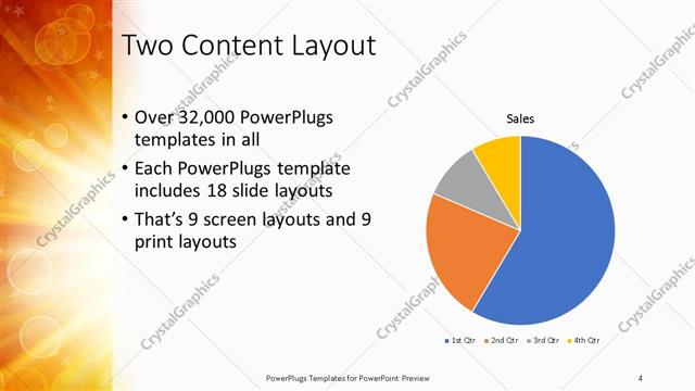 Two Content presentation slide layout
