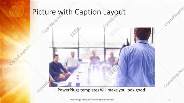 Picture with Caption presentation slide layout