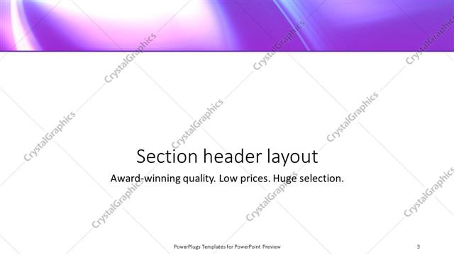 Section Header presentation slide layout