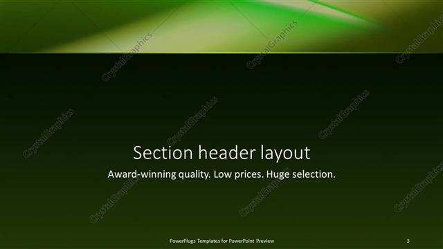 Section Header presentation slide layout