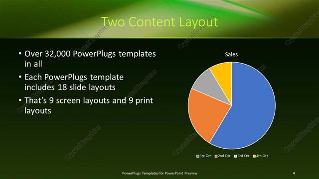 Two Content presentation slide layout